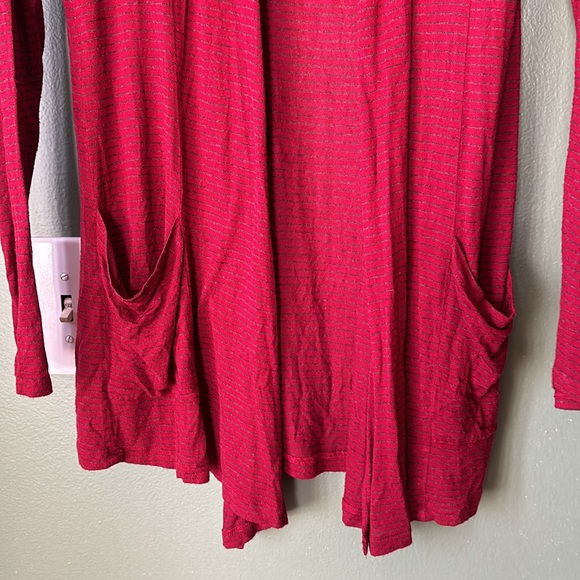 Women’s sz S oversized open front red business casual light cardigan sweater - Picture 2 of 7